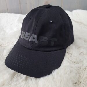 MrBeast Beast Baseball Cap Hat Mens OSFM Black Tonal Logo Merch